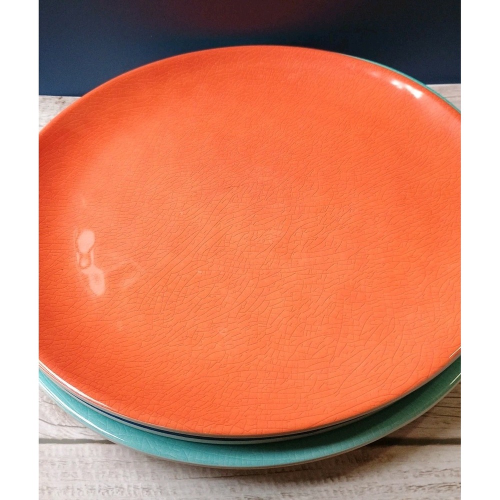Melamine Set Of 12 Plates 9" & 11" Bowls Corals Crab Seahorse Starfish Turtle - Picture 7 of 11